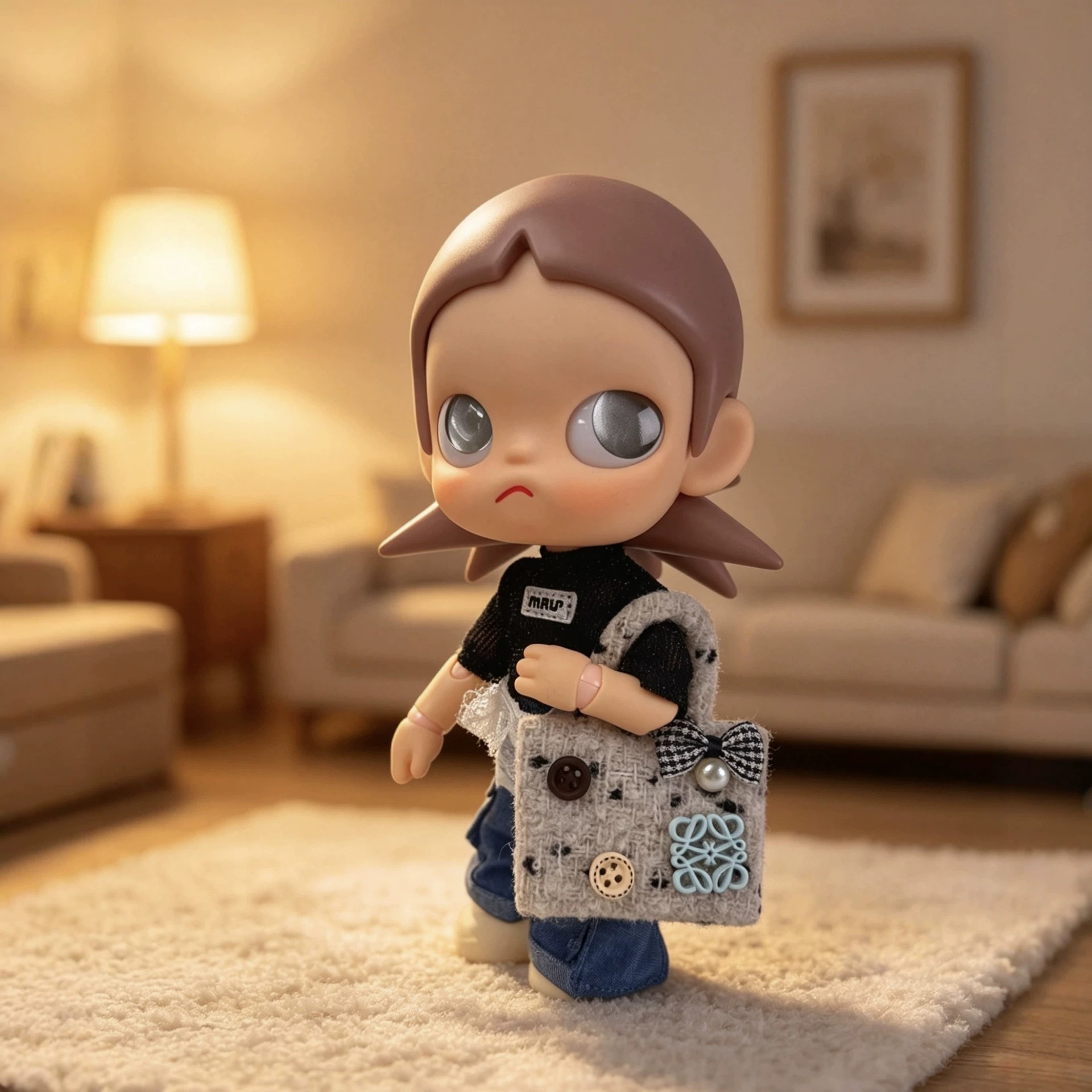Bag Only Gazi Sister Mini Doll Bag 1/8 BJD Gazi Sister Clothing Accessories 3D Printed Cloud Handbag