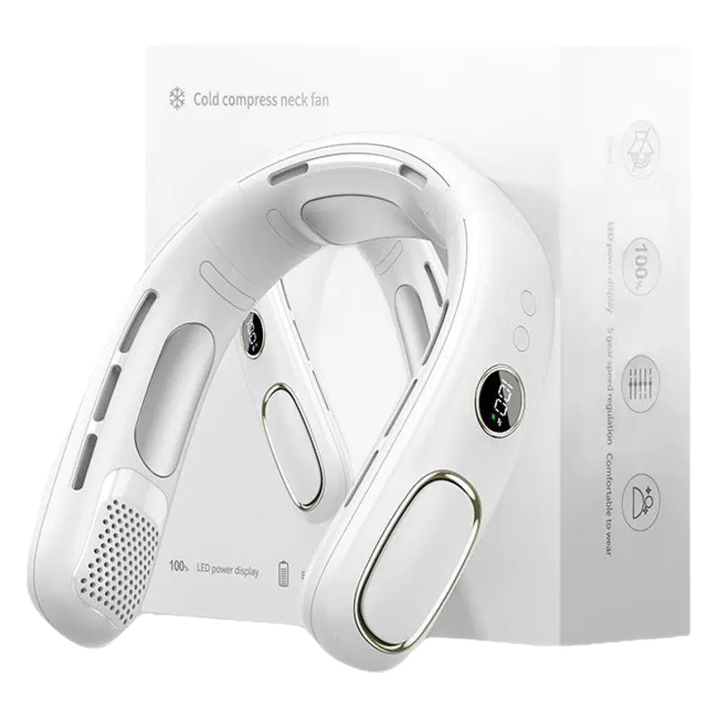 2026 new semiconductor cooling neck fan usb charging portable lazy outdoor neck small fan