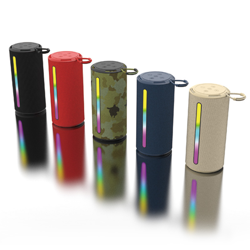 New Bluetooth Speaker Heavy Bass Subwoofer High Power Outdoor Cycling Home Atmosphere Light Desktop Mini Speaker