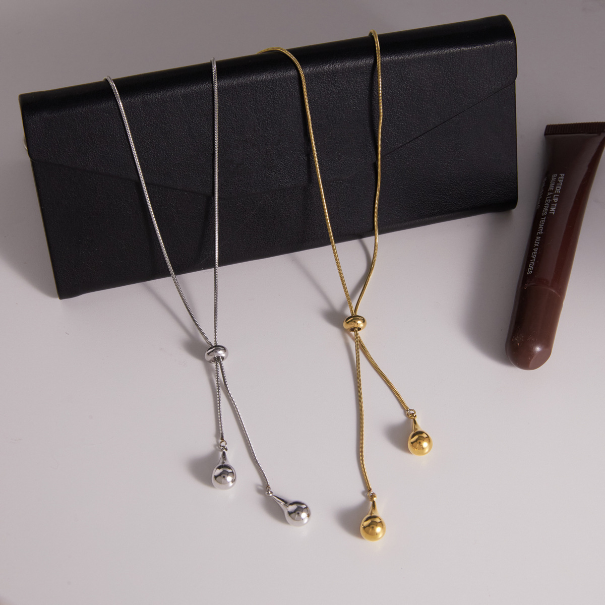 Jieding titanium steel long necklace y-chain sweater chain stainless steel accessories niche