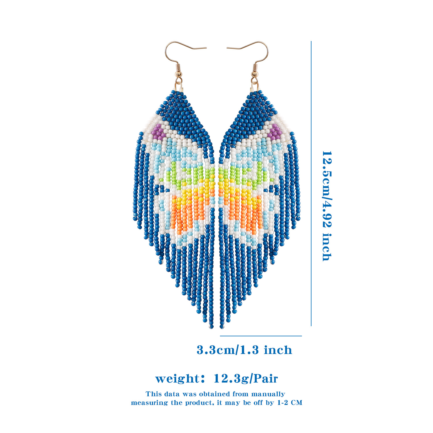 Summer Ocean Vacation Style Handmade Beaded Bohemian Cute Cartoon Dolphin Starfish Animal Seed Bead Earrings