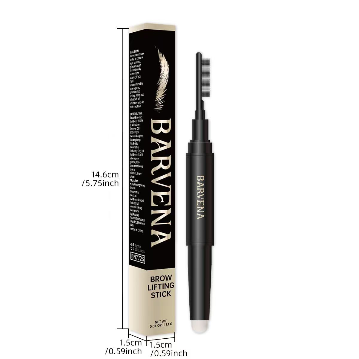 BARVENA Eyebrow Pencil Lift Stick Waterproof Sweatproof 3D Outline Wild Eyebrow Not Easy to Smudge