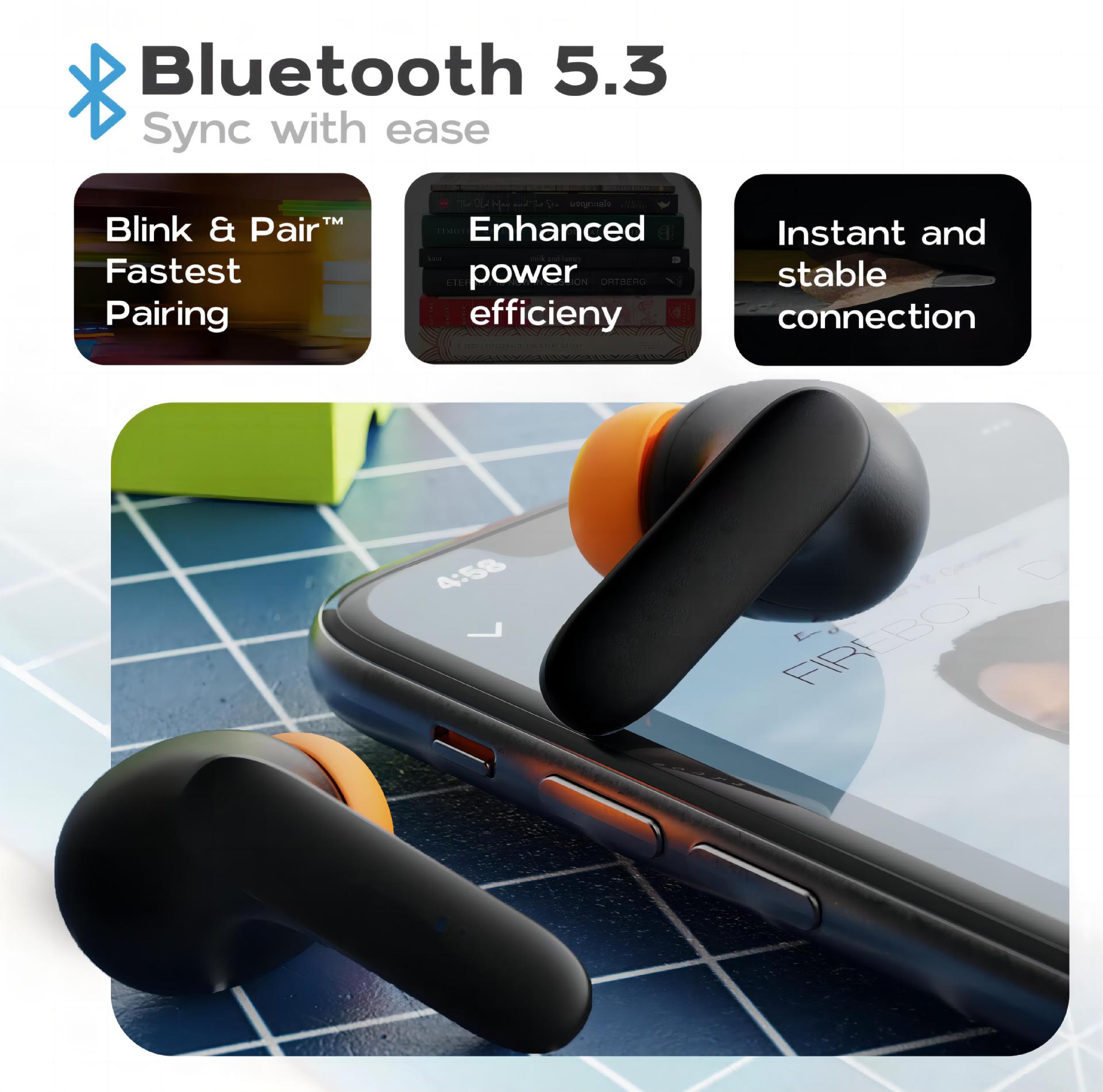 IVANTE Private Mold S36 Quad-Mic ENC Noise Reduction Low Latency Dual-Ear Wireless TWS In-Ear Bluetooth Headphones