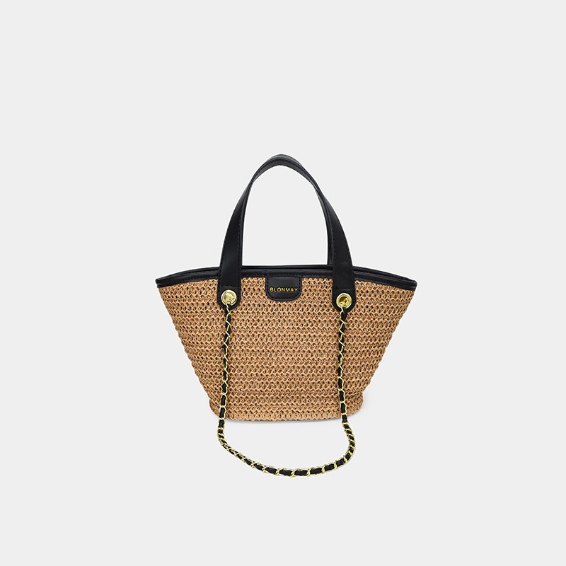 2026 Spring New Casual Large-Capacity Tote Bag Popular Niche Single-Shoulder Woven Straw Bag