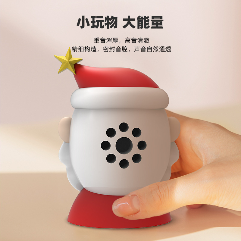 Christmas Cartoon Bluetooth Speaker Cute Mini Santa Claus Reindeer Bluetooth Speaker Gift