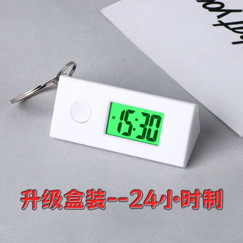 New Work Exam Postgraduate Entrance Exam Silent Electronic Watch Luminous Portable Backpack Keychain Small Hanging Watch Triangle Mini
