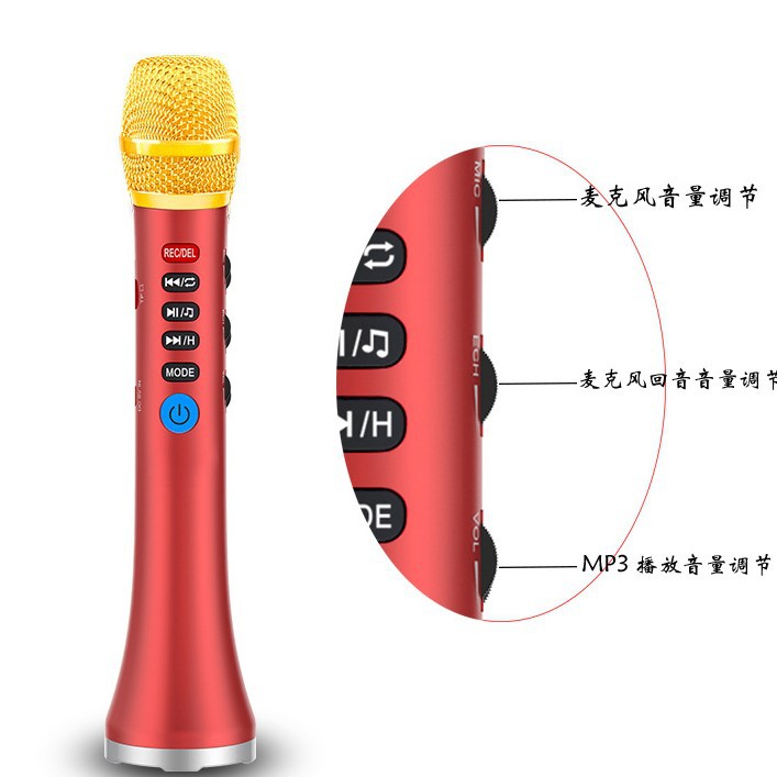 High-Power K-Song Wireless Bluetooth Microphone Speaker Integrated Microphone KTV Duet Function