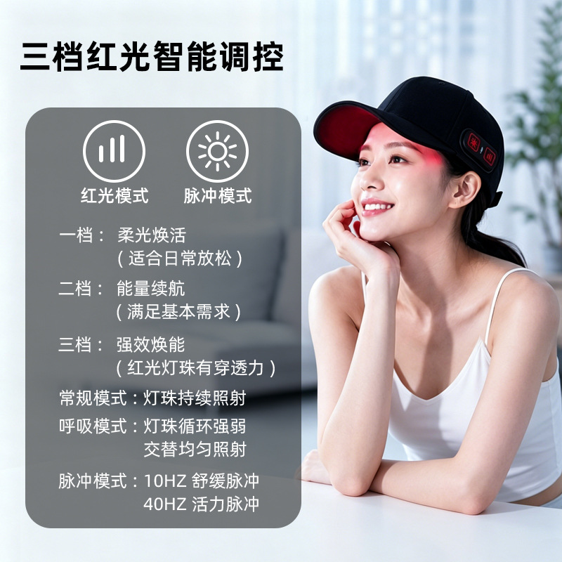 LED Red Light Hair Care Cap Infrared Light Hair Styling Cap Oil Control Hair Loss Hair Growth Scalp Heat Compress Therapy Nourishing Hair Cap