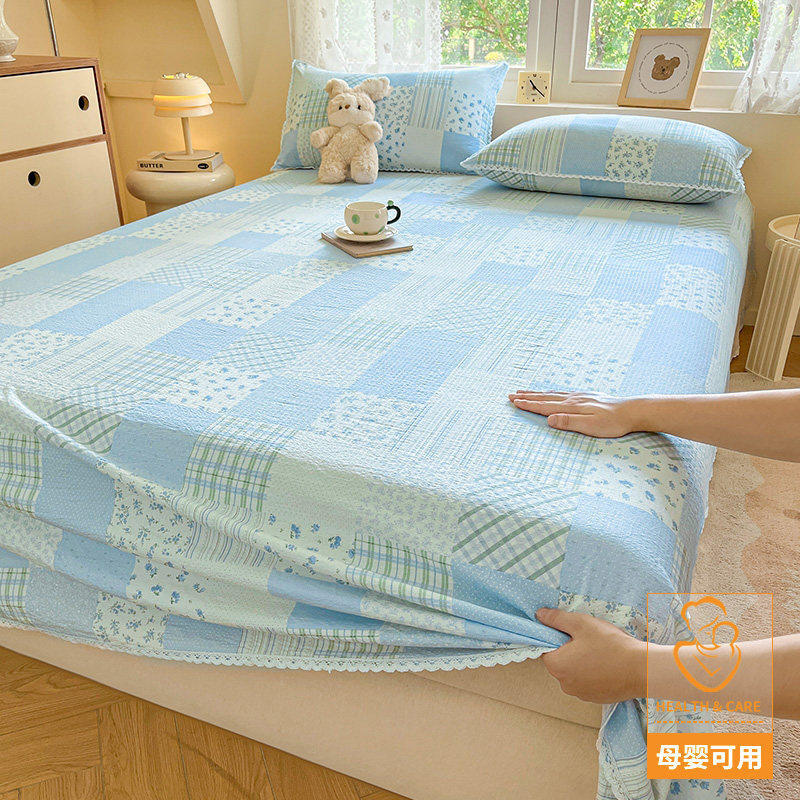抗菌款-蓝色花园【A类抗菌升级 孕婴可用】 · 床单单件-120x230cm【适合0.8-0.9m床】