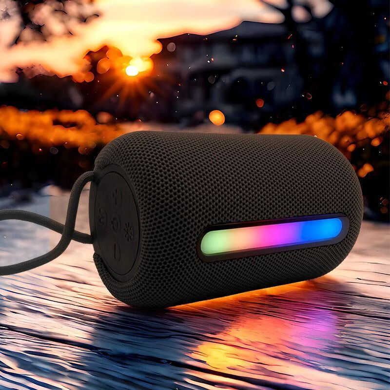 New loud volume shocking long battery life high sound quality wireless compact portable speaker colorful ambient light SH-319
