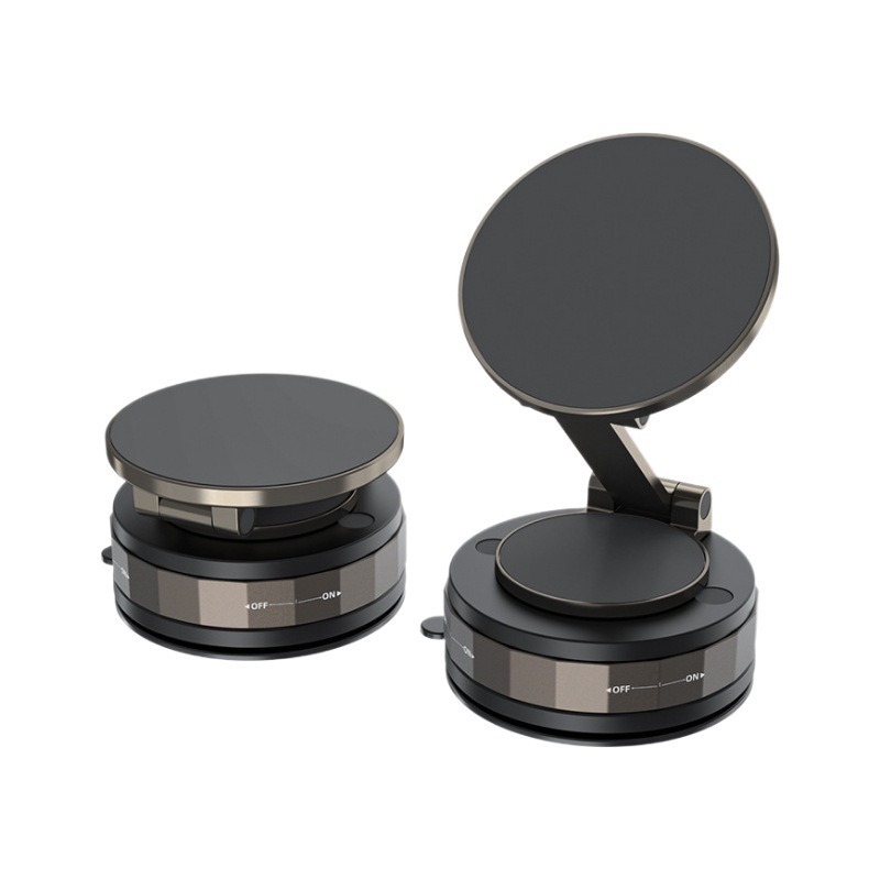 Magnetic Phone Bracket Vacuum Suction Cup Multi-functional Car Center Console Navigation Universal Rotating Foldable