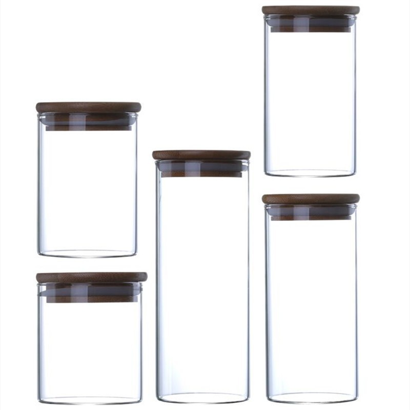 Sealed jar glass bottle with lid, food-grade grain storage jar, tea leaf dried fruit storage container, empty bottle large capacity