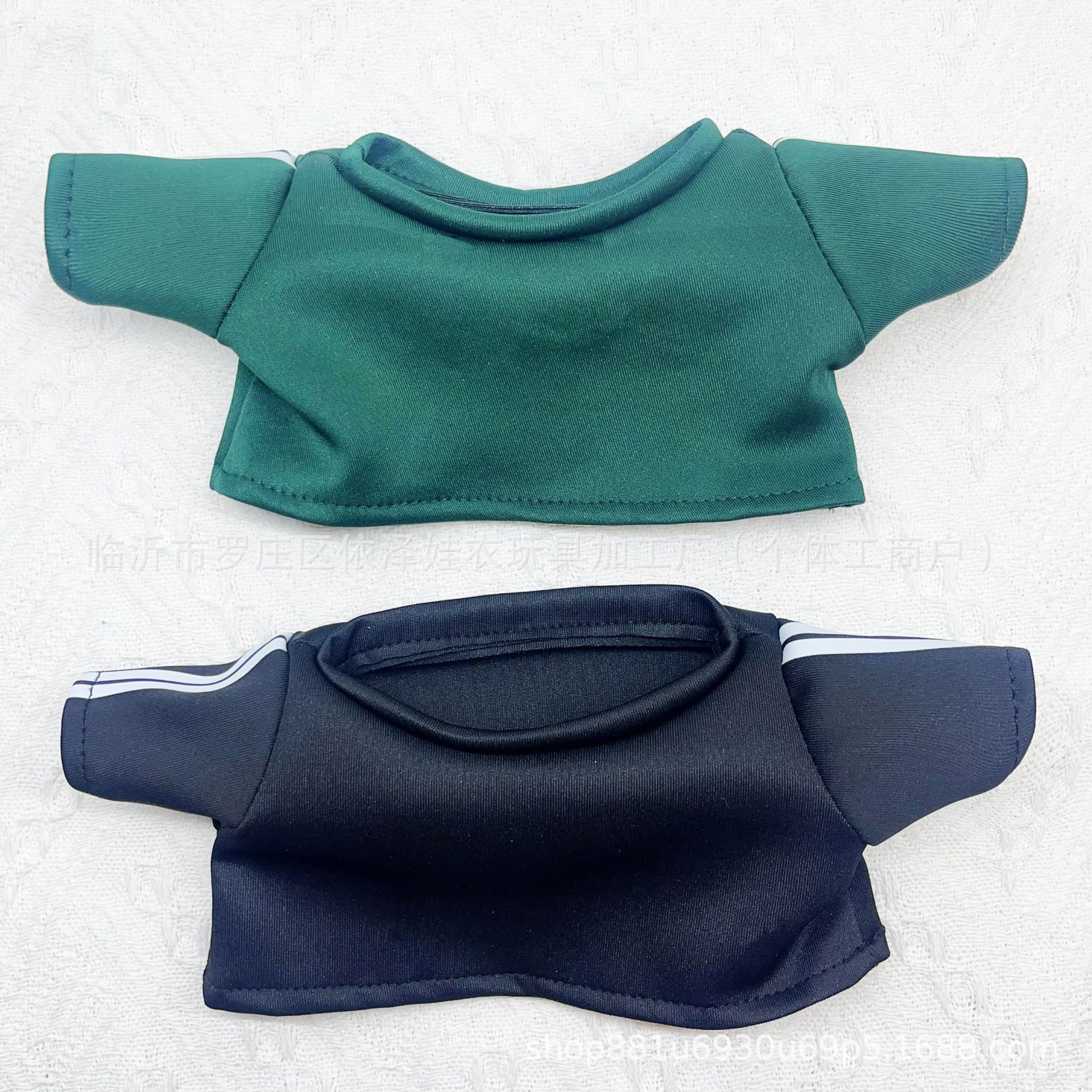 30cm Round Neck Teddy Bear Doll Clothes Cotton Doll Printed LOGO Striped Sportswear Set Custom