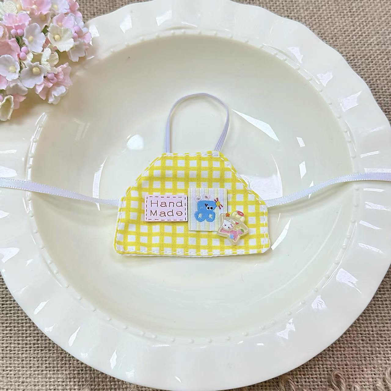 10cm star person cotton doll bib 15cm self-mocking bear KT bib series cotton doll accessory wholesale