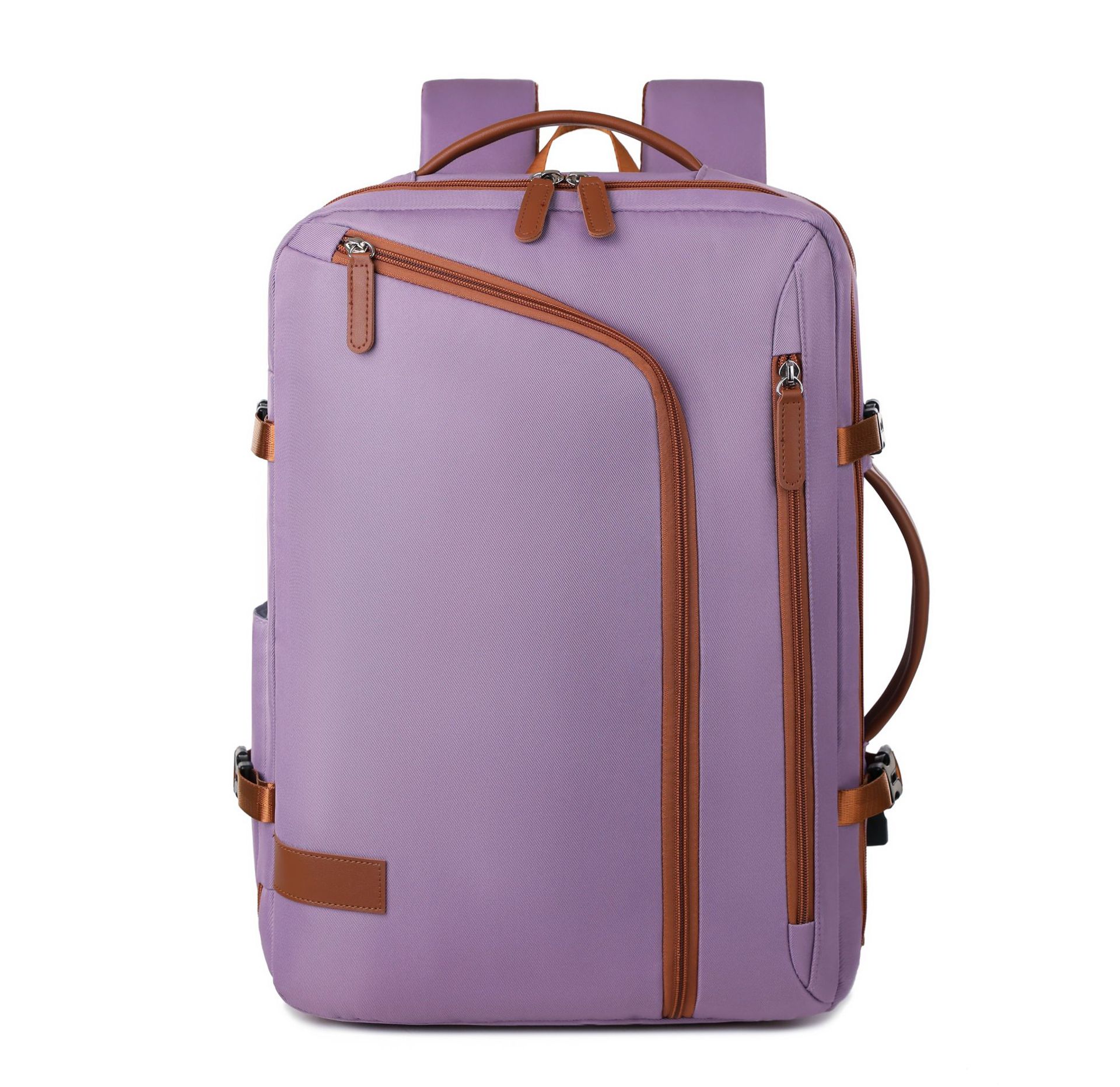 Backpack expandable 15.6-inch business backpack multifunctional casual travel backpack color contrast student schoolbag