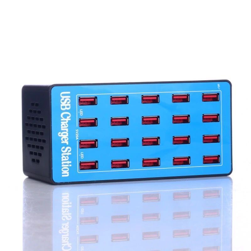 20-port USB fast charger high power 20A smartphone universal multi-port charging head socket USB power strip