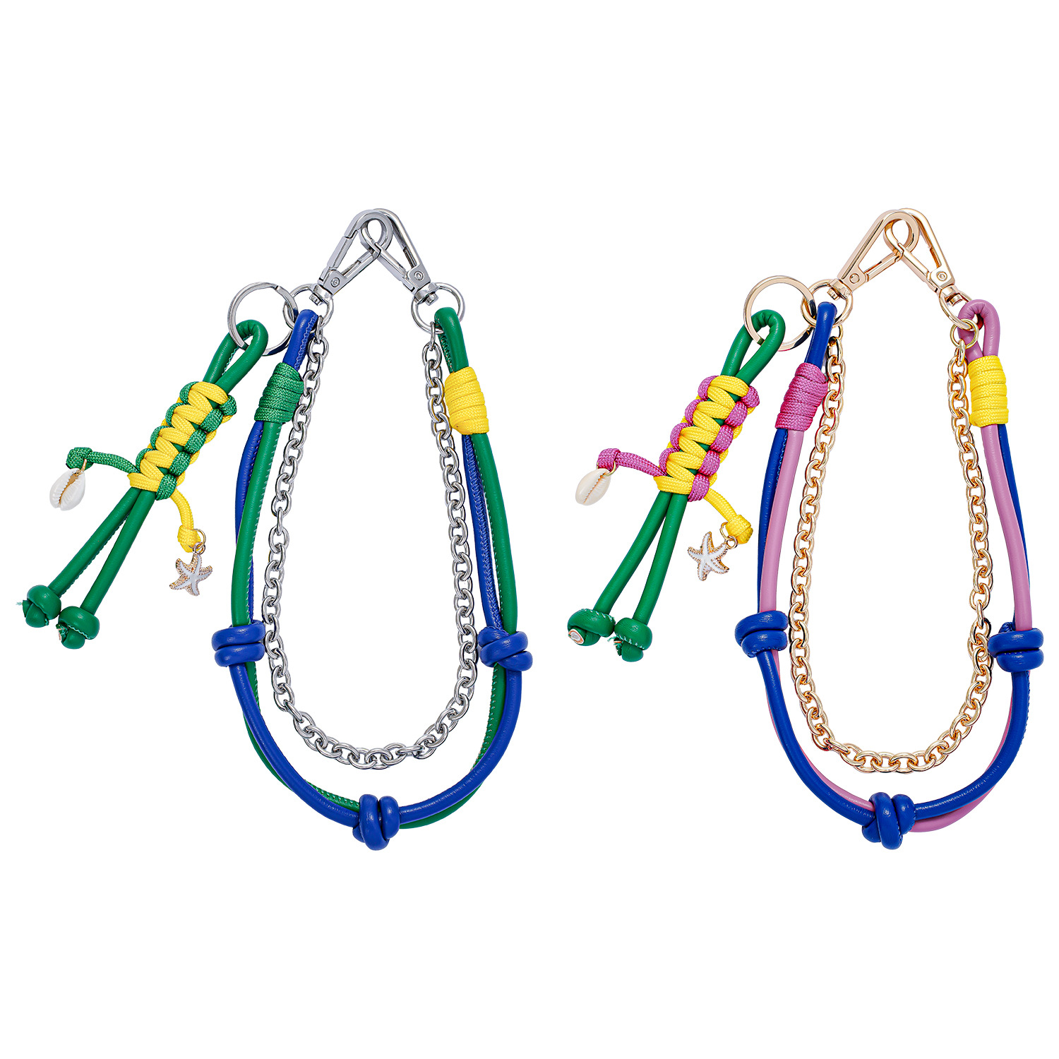 Original Miu-style Bag Pendant Chain INS Style Leather Keychain Handmade Pendant