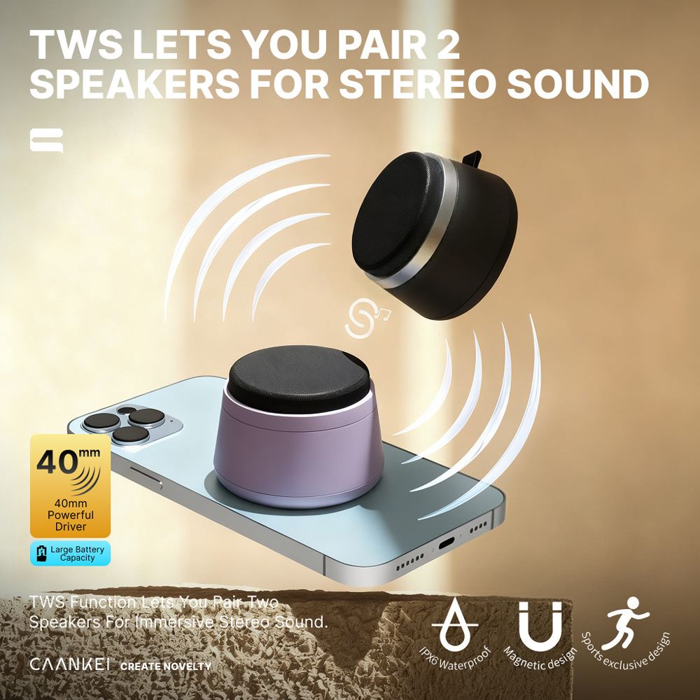 New desktop Bluetooth small speaker Bluetooth two-in-one magnetic phone stand mini portable speaker wireless audio
