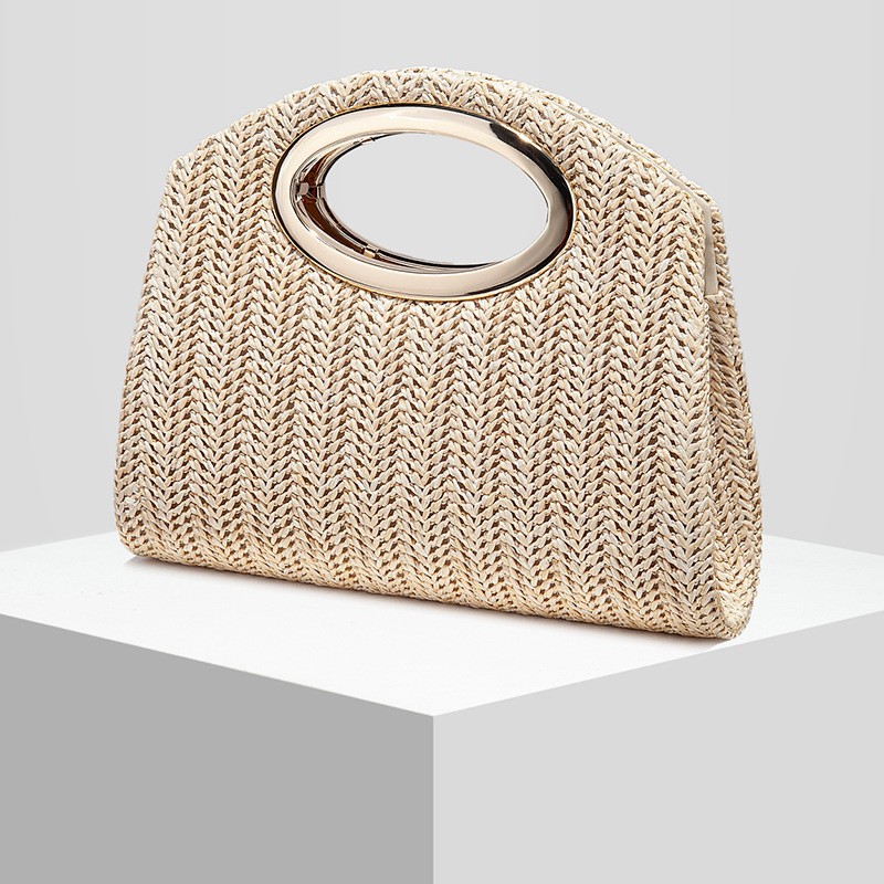 New Women's Woven Stripe Evening Bag Evening Bag Wedding Bag Banquet Handbag Crossbody Bag