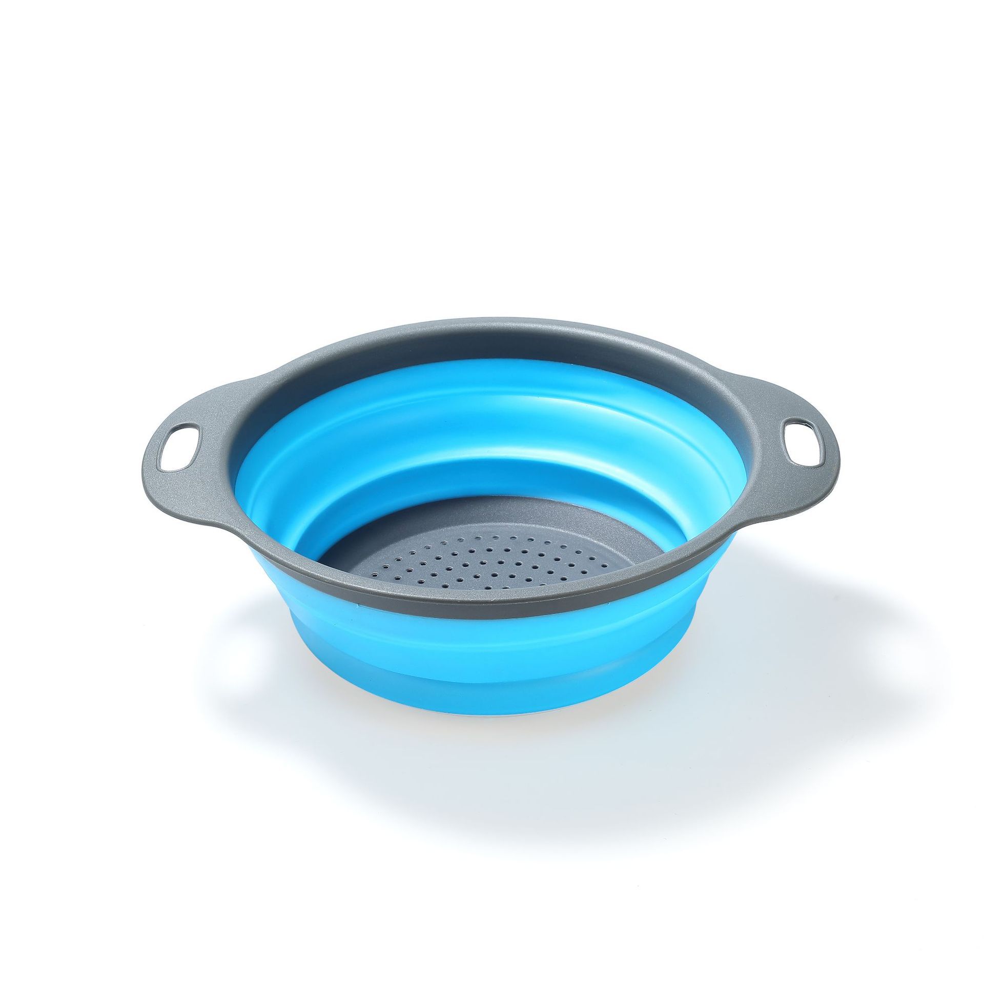 Silicone Foldable Colander Basket Round Folding Drain Basket Kitchen Tool Easy to Store Set Household Basket