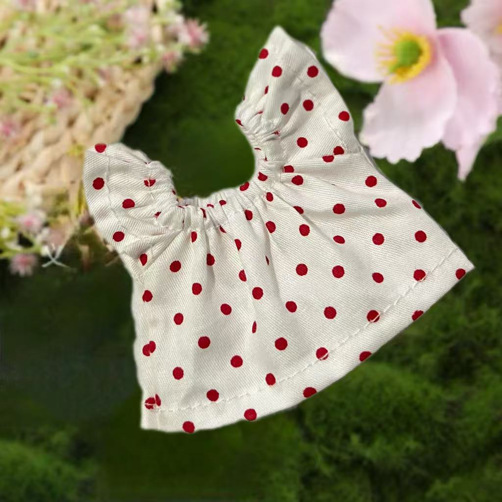 New Polka Dot Floral Dress Doll Clothes 10cm-15cm Wallace and Gromit Plush Toy Dress Costume Accessories