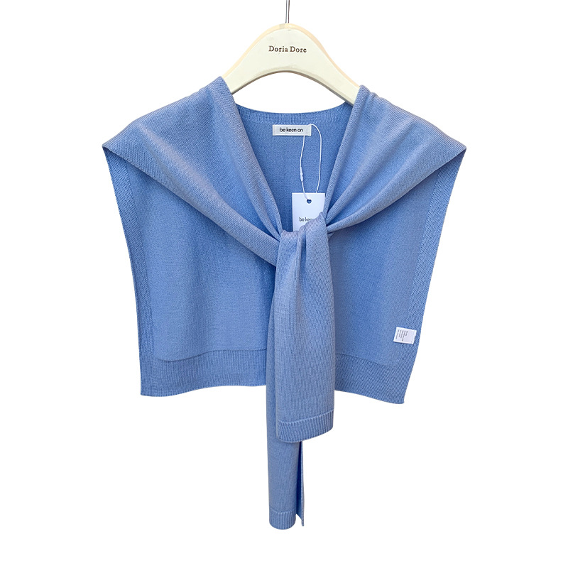 Outer layer small cape shawl, summer thin solid color sunscreen air-conditioned room shoulder cape