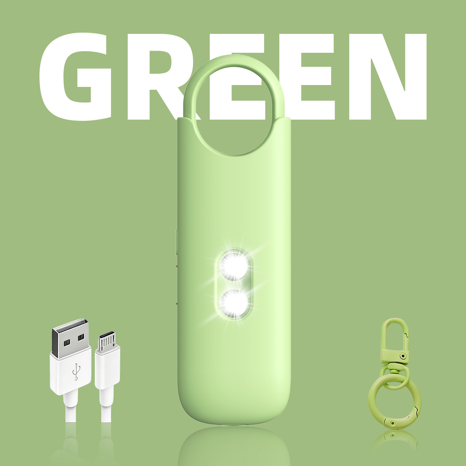 New rechargeable personal alarm with sound and light dual strobe, anti-wolf portable emergency alert caller