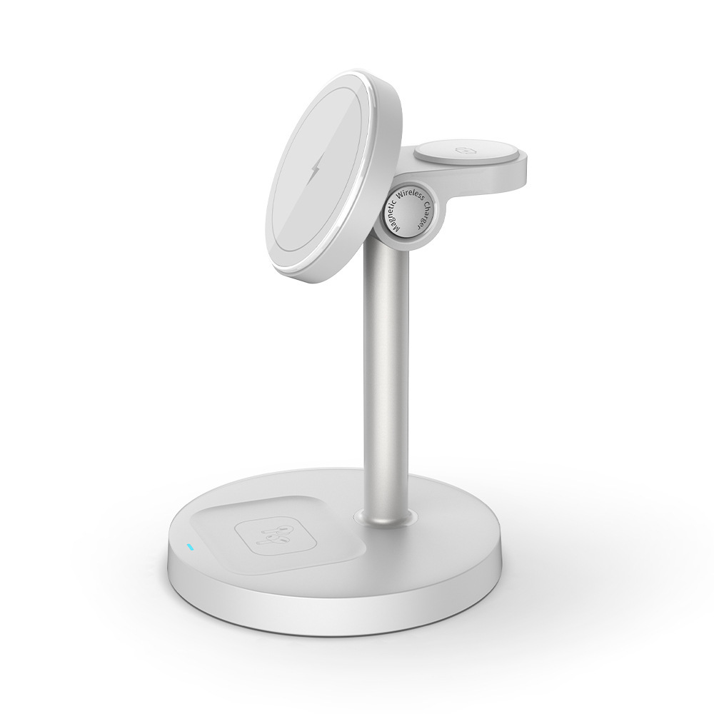 Foldable three-in-one wireless charger for Apple phones desktop stand vertical multi-function wireless fast charging