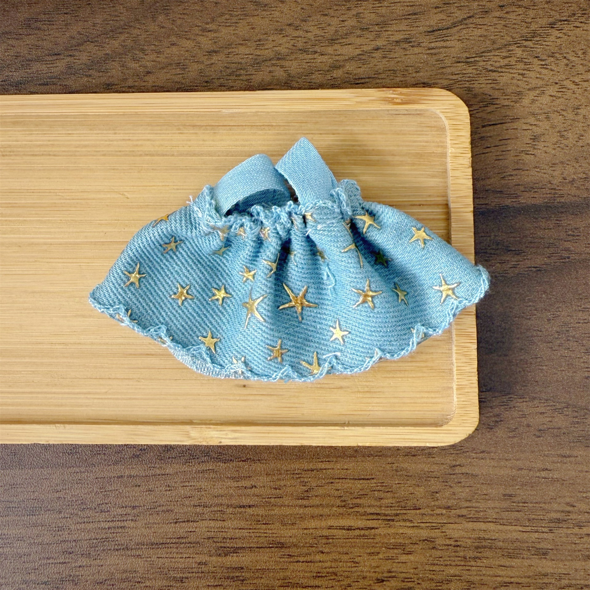 17cm Labubu doll clothes LABUBU plush replacement long-legged kitty cat pendant denim skirt doll clothes dress-up