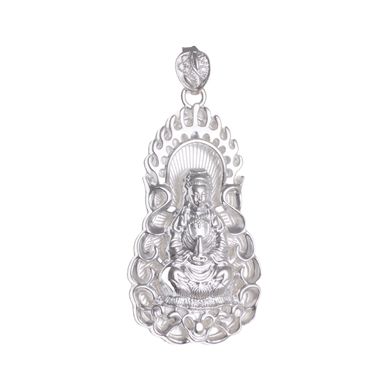 Gold-plated silver live-streaming dragon pendant large pendant accessories Guanyin Buddha bold pendant hollow sand gold jewelry accessories