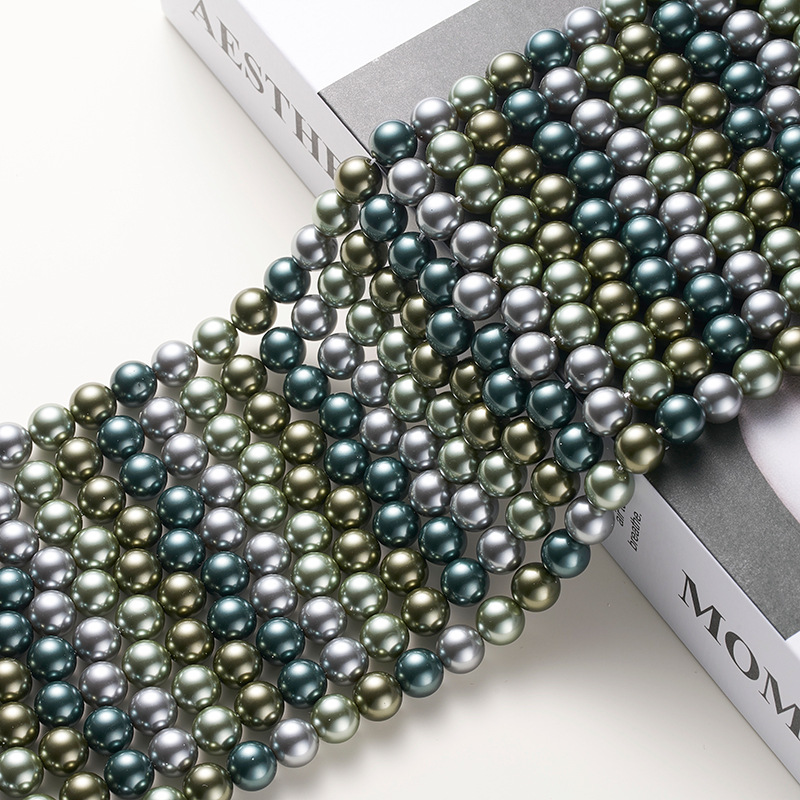 Imitation Swarovski High-Luster Round Pearl 3-16mm Straight Hole Shell Pearl Craft Glass Beads Jewelry Accessories