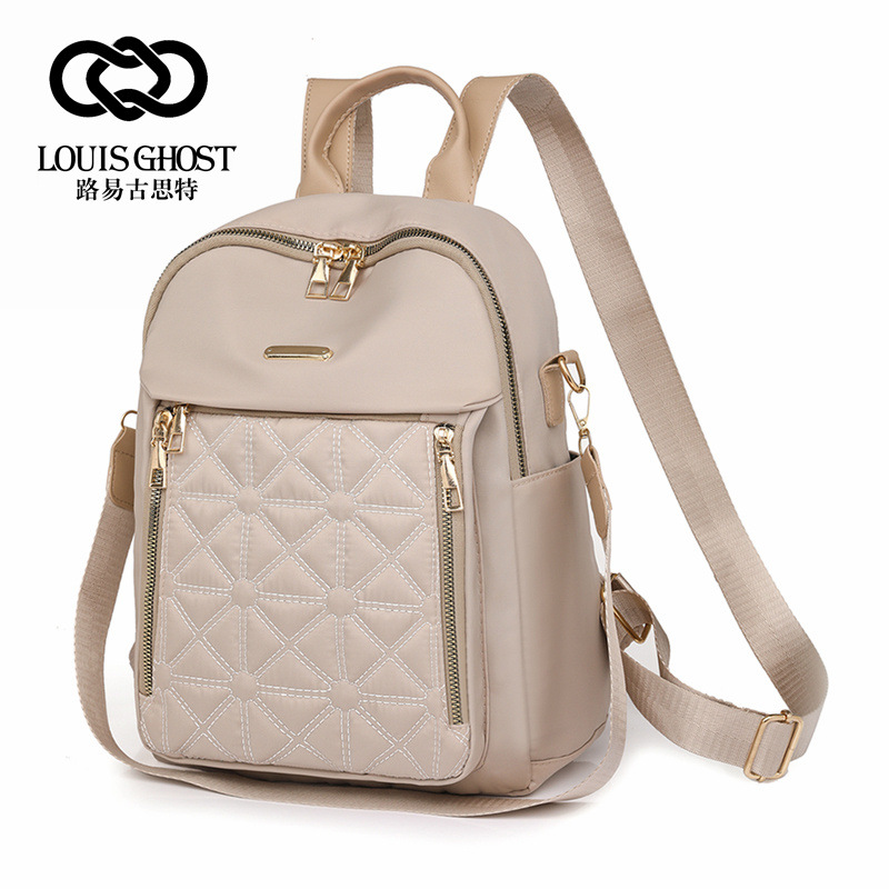 Diamond quilted stitch double-shoulder bag women 2025 new women's backpack large capacity water-resistant travel backpack