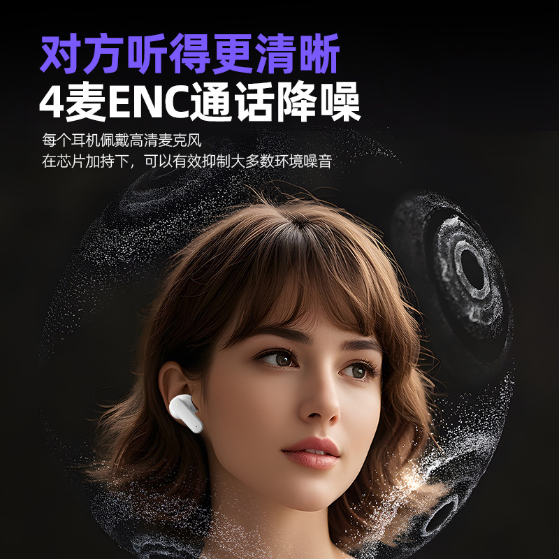 N49 Dual Ear Wireless Bluetooth Earbuds Open Ear Low Power Heavy Bass Noise Cancellation Ultra Long Battery Life Earbuds n