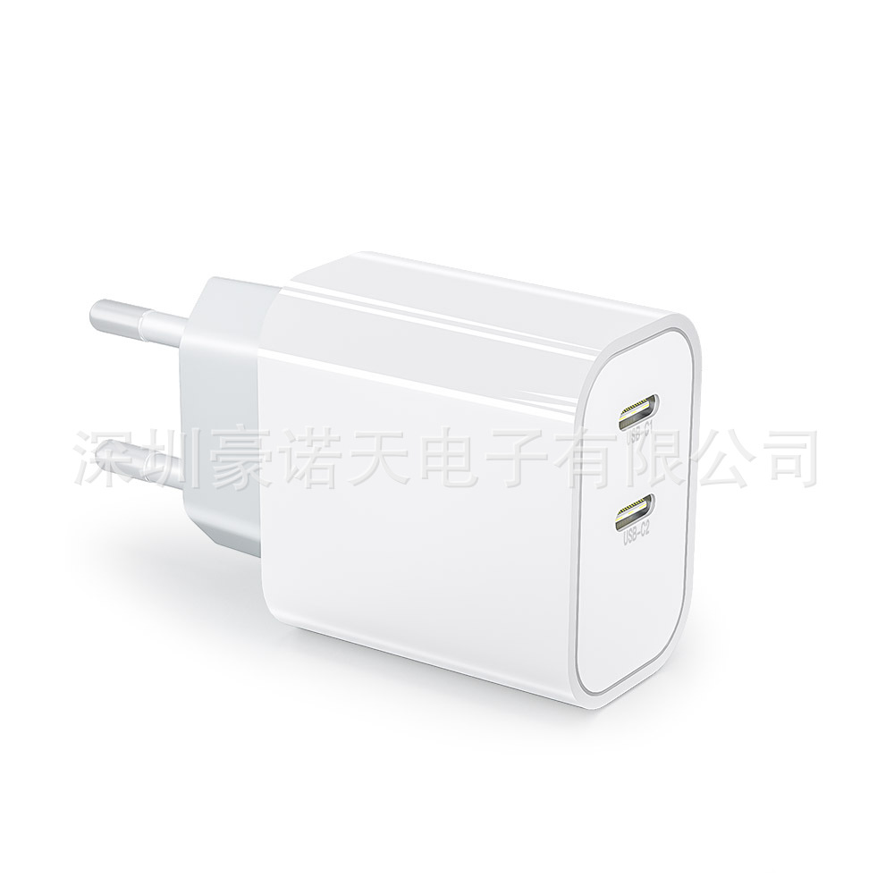 PD40W Charger Dual C Port PD Fast Charging US Charger 20W+20W Dual PD EU Fast Charger