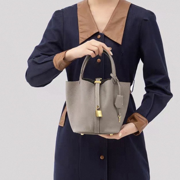 Bags 2025 New Bucket Bag Basket Bag Women Genuine Leather Handheld Bag Mommy Bag Bride Wedding Bag