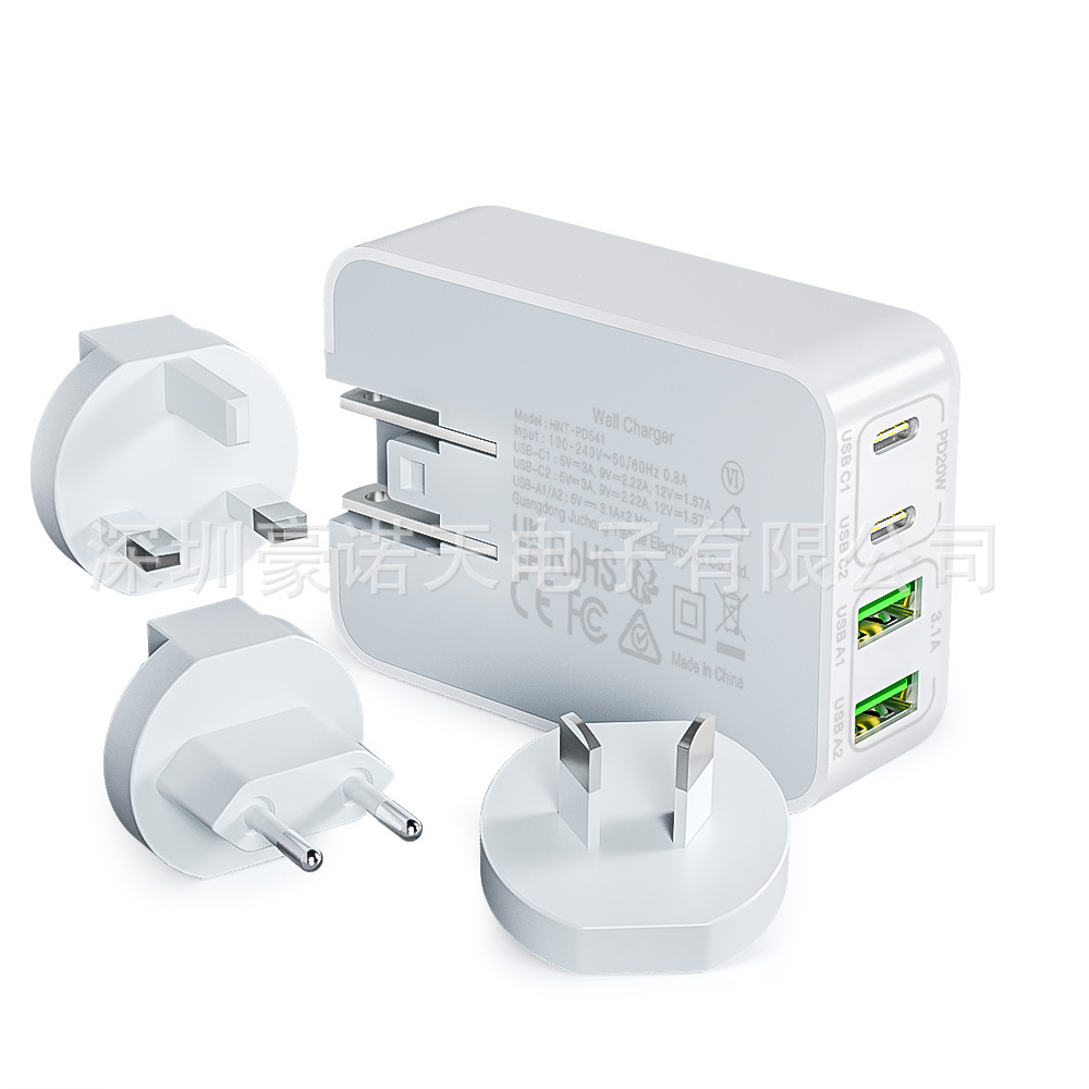 40W Samsung Charger 2C+2A US Fast Charging Head for Apple Samsung Phones Multi-Port Charger