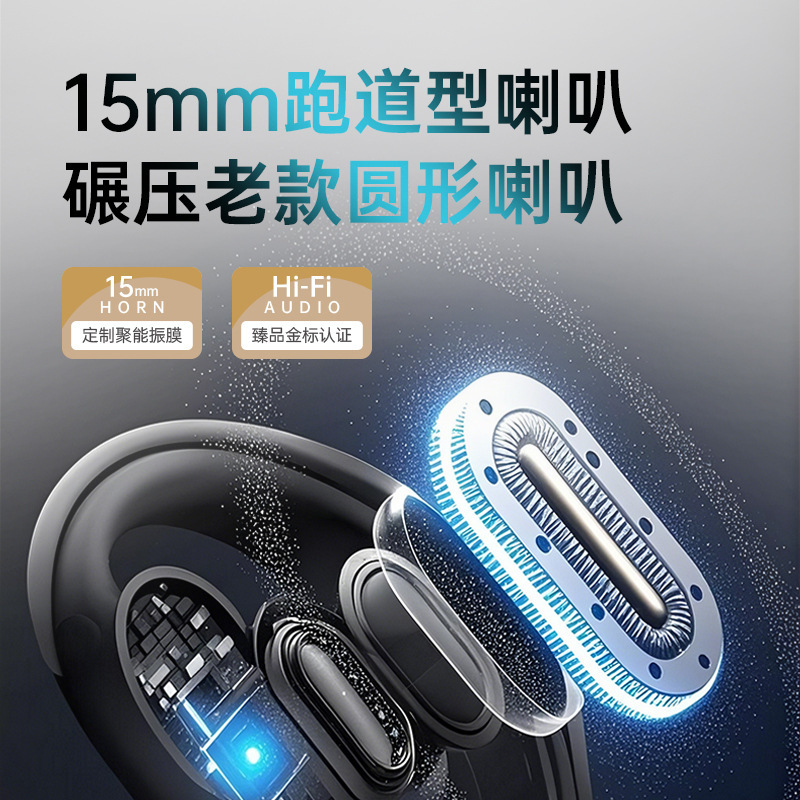 2025 New No Leakage Ear-Hook Bluetooth Earphones Large Battery Berlin Sound Not In-Ear Earphones
