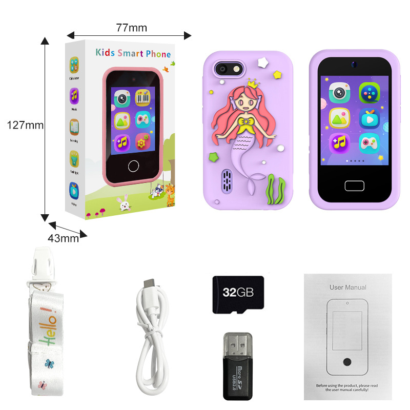 New children's phone touch camera HD photo video game music cartoon toy
