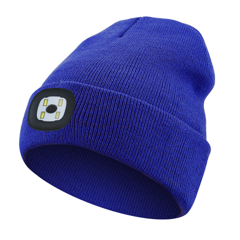 Multifunctional Glowing Bluetooth Music Headphone Lamp Hat Night Running Cycling LED Lighting Knitted Hat