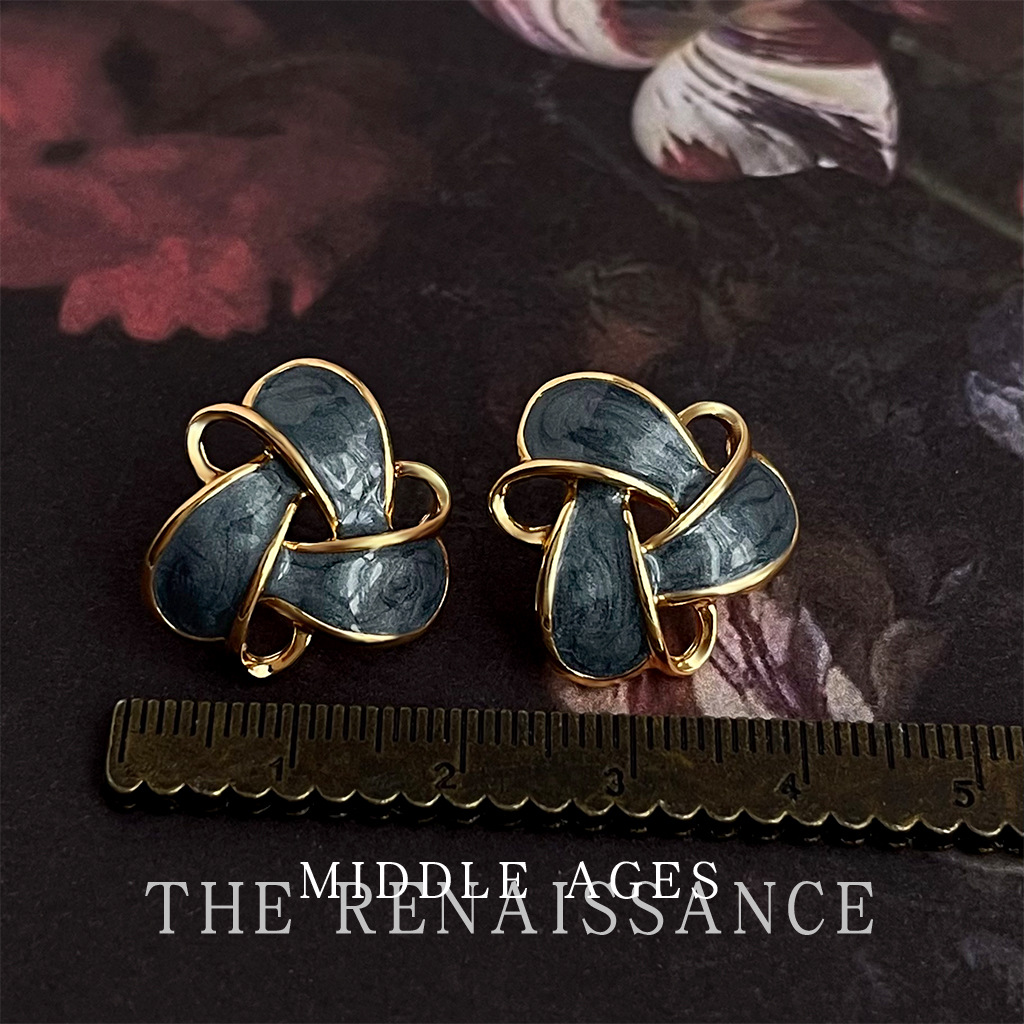 Vintage Retro Enamel Drop Butterfly Earring Collection Oil Painting Style Earrings Ear Accessories