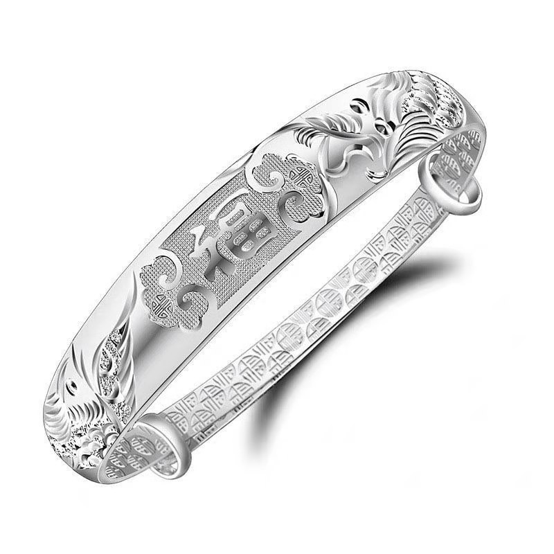 Dragon and Phoenix Chengxiang Miao silver bracelet women's ethnic style silver-plated 925 silver bracelet silver jewelry sales run