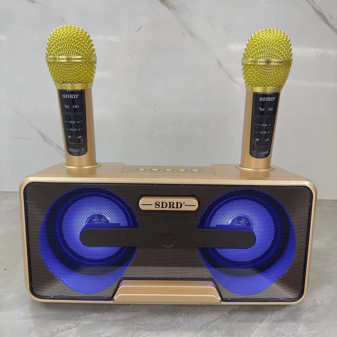 SD301S Bluetooth Speaker Karaoke Machine Wireless Dual Microphone All-in-One Outdoor Portable Headset Speaker
