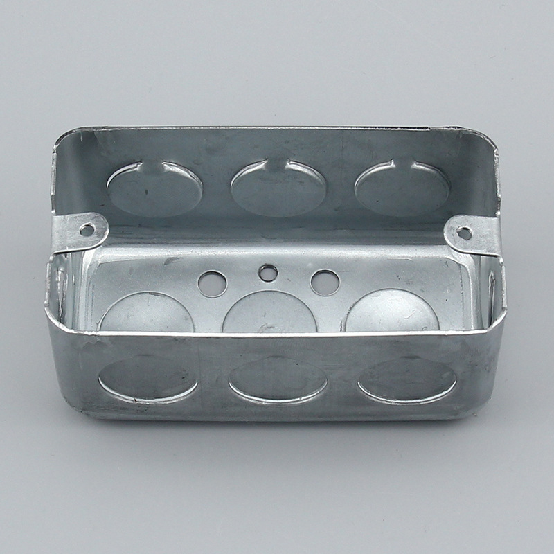 120 type American flush junction box, American standard wall switch galvanized sheet iron box, American standard socket installation bottom box