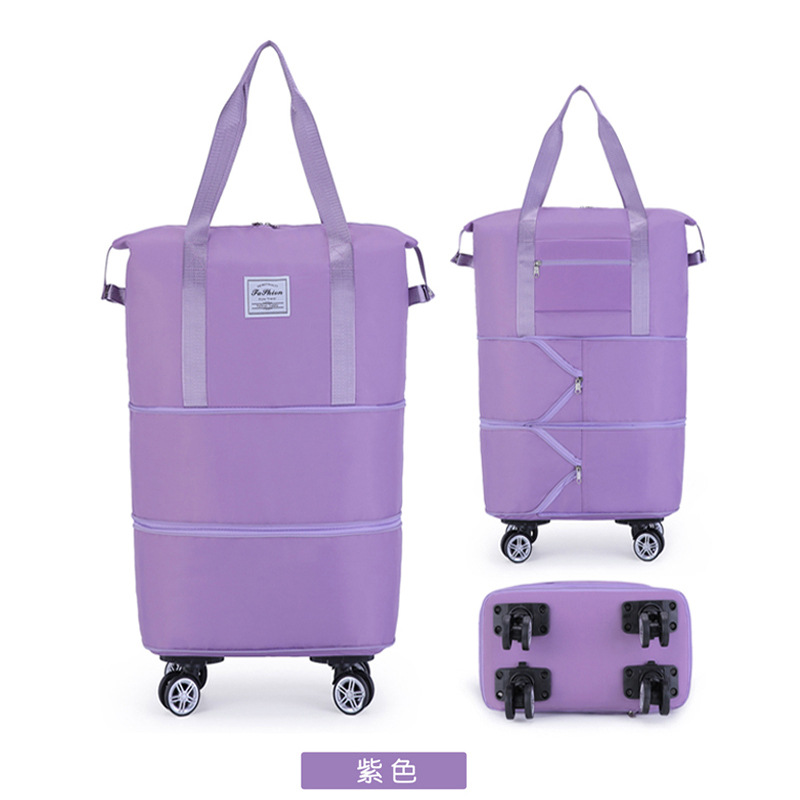 Travel bag women large capacity with universal wheel handheld pulley foldable waiting for delivery luggage storage bag short trip business trip moving