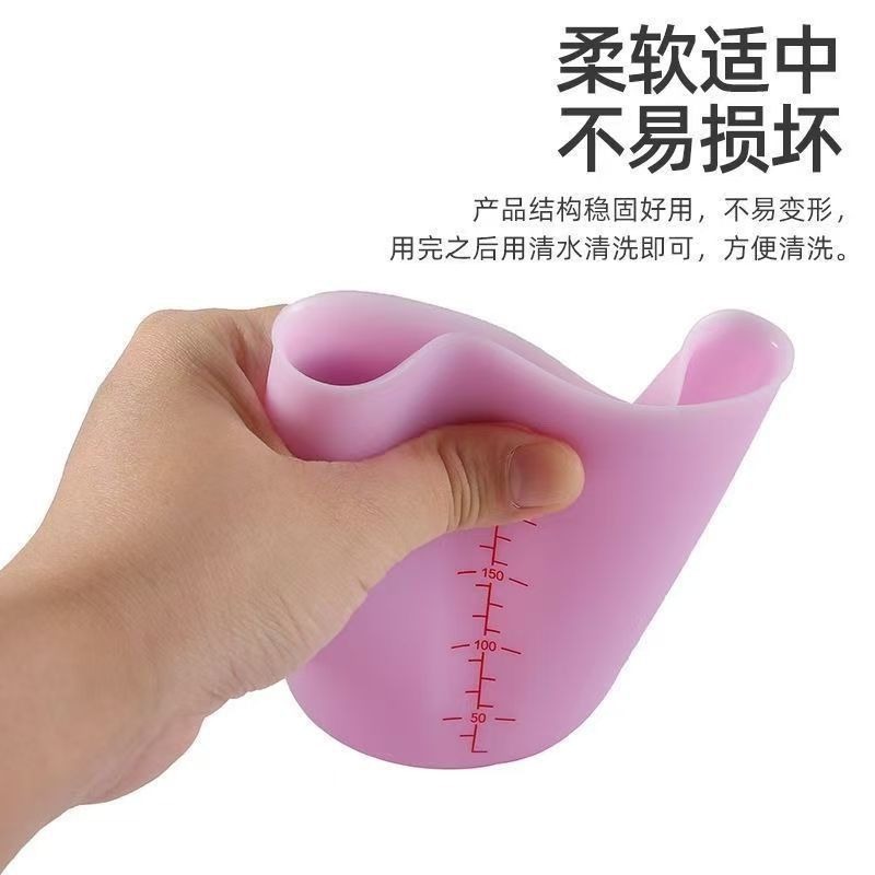 Baking tool silicone measuring cup, double scale ounce cup, high-temperature resistant, non-stick, kitchen DIY cake measuring cup