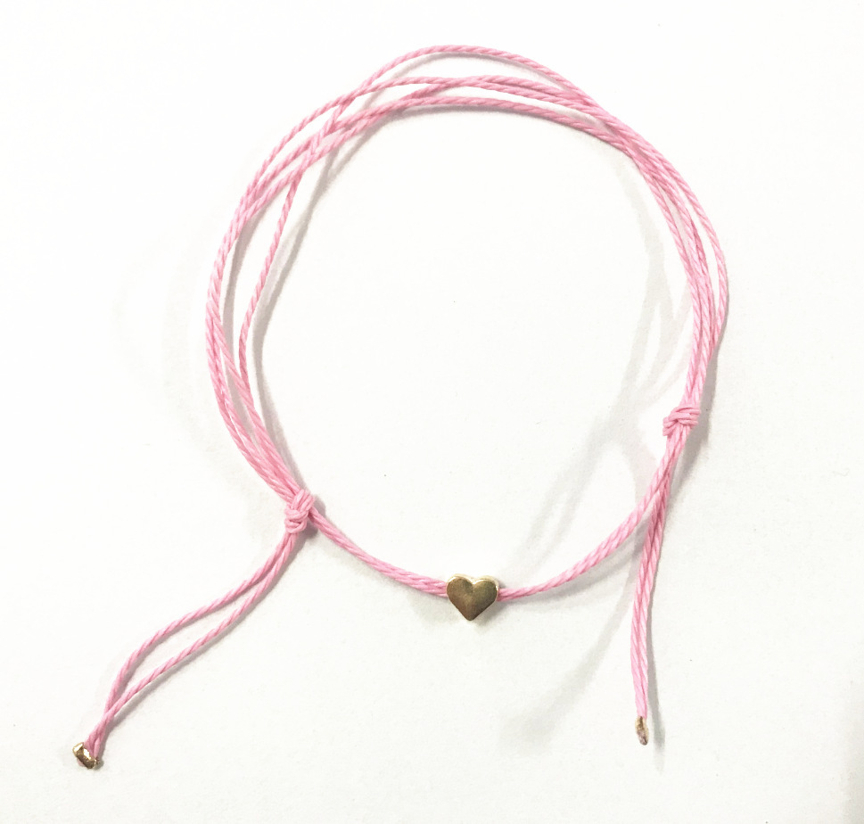 Accessories sweet simple hemp rope rope heart-shaped hand accessory small fresh love heart bracelet