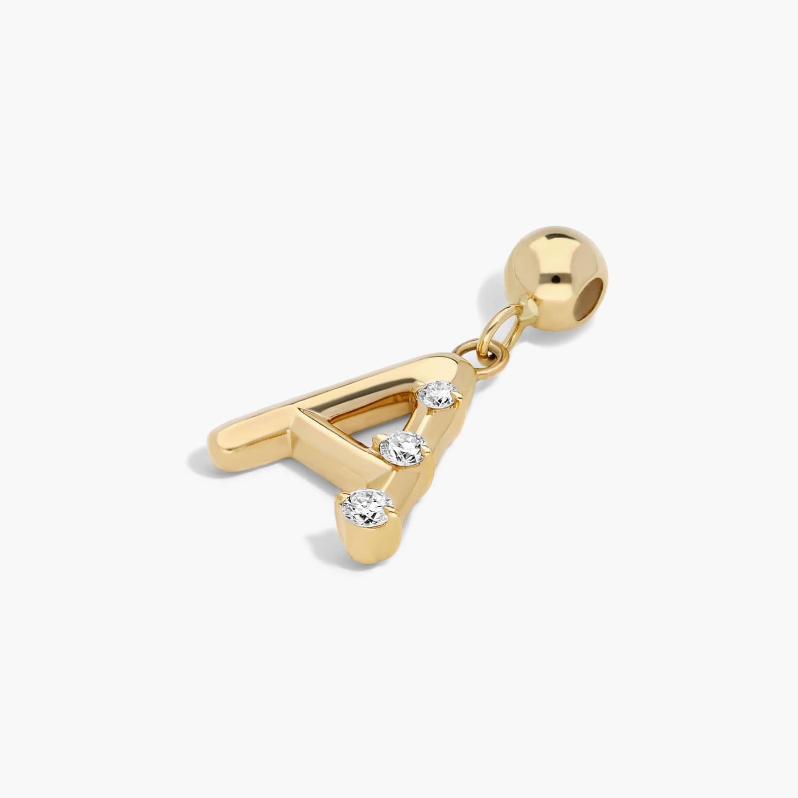New Copper 18K Gold Plated DIY 26 English Letters Bubble Set Zirconia Pendant Name Necklace