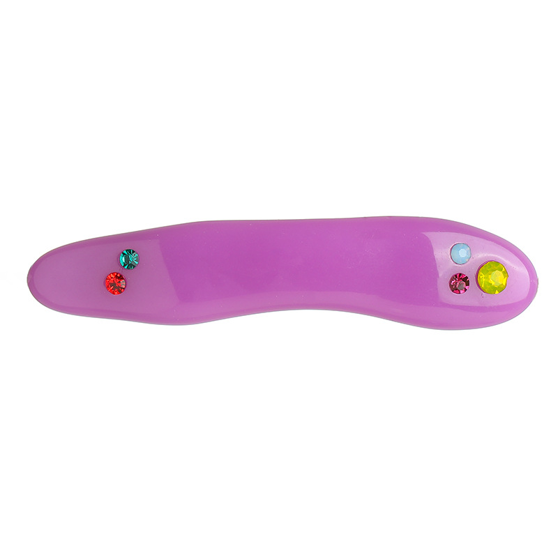 Kenjie original summer candy-colored resin rhinestone hair clip for women, exclusively supplied colorful hair accessory