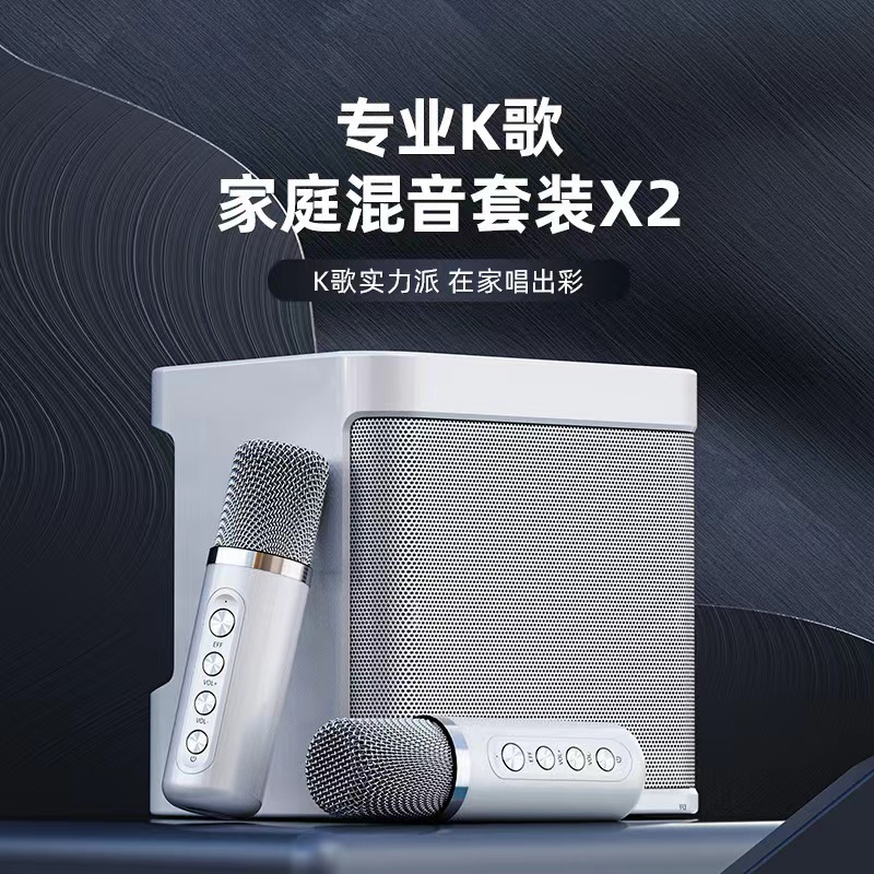 YS203K Karaoke Bluetooth Speaker Wireless Dual Microphone KTV All-in-One Machine Home Outdoor 203 Bluetooth Speaker