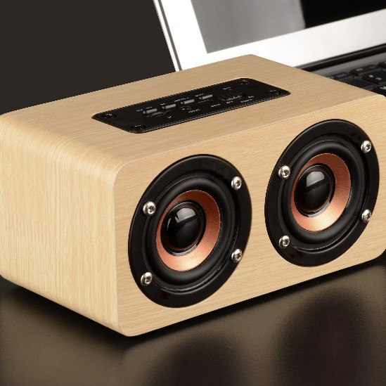 New Wireless Bluetooth Wooden Box Home High-Quality Sound Wood Grain Card Insert Speaker Supports U Disk TF Card